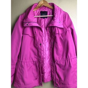 Talbots  Rain Jacket Coat Women’s PINK   Quilted Interior Size 6